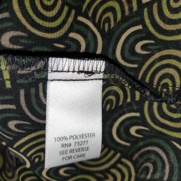 APT 9 WOMANS DESIGNER BOW-TIE BLOUSE PLUS SIZE 1X GREEN BEIGE MULTICOLOR - Picture 9 of 11